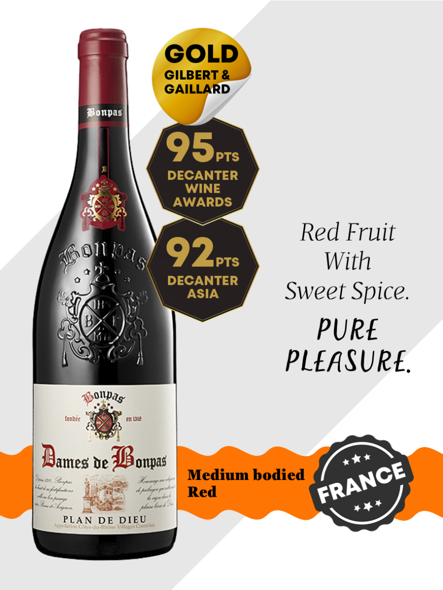 Dames De Bonpas Cote Du Rhone Plan de Dieu Rouge