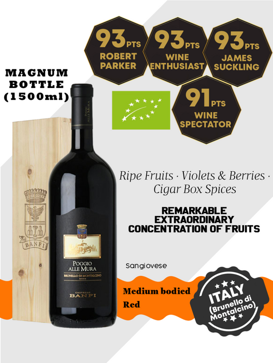 Banfi Poggio Alle Mura Brunello 大瓶装红葡萄酒