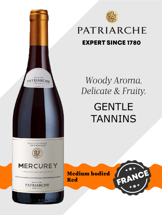 Patriarche Mercurey Rouge 黑皮诺红葡萄酒