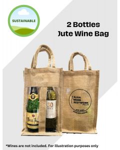 2 Bottles Jute Wine Bag